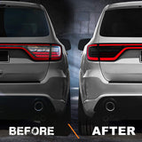 NDRUSH Smoked Light Stickers Kit Overlays Headlight Eyelid Vinyl Tint Film Blackout Tail Light Wrap Cover Compatible with Dodge Durango 2014-2021