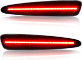 NDRUSH Smoked LED Side Marker Lights Rear Bumper Sidemarker Lamp Compatible with Chevy Corvette C6 2005-2013 Red, Pack of 2