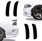 NDRUSH Blackout Side Marker Lights Vinyl Tint Film, Precut Overlay, Front Rear Sidemarker Wrap Cover Compatible with Dodge Charger 2015 2016 2017 2018 2019 2020 2021