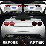 NDRUSH Smoked Taillight Rear Marker Lights Vinyl Tint Film Precut Overlay Tail Light Wrap Cover Compatible with Chevy Corvette 2005-2013