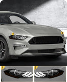NDRUSH Headlight Side Marker Tint Vinyl Head Light Tint Film Precut Overlay Wrap Cover Compatible with 2018-2021 Ford Mustang