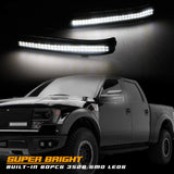 RUXIFEY Sequential Switchback Side Mirror Reflector LED Turn Signal Light Smoked lens Compatible with 2009 to 2014 Ford F150