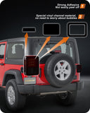 NDRUSH Tail Light Tint Vinyl Rear Overlay Tint Film Precut Black Out Overlay Wrap Cover Compatible with 2007-2017 Jeep Wrangler 2018 Wrangler JK