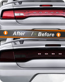 NDRUSH Tail Light Tint Vinyl Blackout Rear Light Tint Film Precut Overlay Wrap Cover Compatible with 2011-2014 Dodge Charger