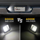 RUXIFEY LED License Plate Lights with Metal Retainer Clips Compatible with 2003-2018 Dodge Ram 1500 2500 3500, 6000K White