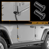 NDRUSH Door Hinge Nuts Anti-Rust Hinge Lock Compatible with Jeep Wrangler JK 2007-2018