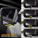RUXIFEY Sequential LED Side Mirror Turn Signal Light Smoked Right Left Lamps Compatible with Ford F150 Expedition, Lincoln Mark LT, Amber