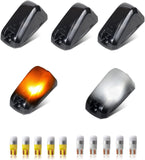 RUXIFEY Smoked Cab Roof Marker Lights w/10pcs LED Light Bulb Daytime Running Cab Light Lens Compatible with Ram ProMaster 1500 2500 3500