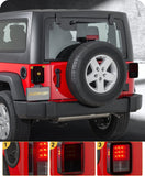 NDRUSH Tail Light Tint Vinyl Rear Overlay Tint Film Precut Black Out Overlay Wrap Cover Compatible with 2007-2017 Jeep Wrangler 2018 Wrangler JK