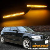 RUXIFEY LED Side Marker Turn Signal Lights Smoked Lens Compatible with BMW E90 E91 E92 E93 E46 E53 X3 E83 X 1 E84 E81 E82 E87 E88