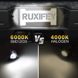 RUXIFEY LED License Plate Light Tag lights Compatible with Dodge Ram 1500 2500 3500 1994-2001 Pickup, 6000K White, Pack of 2