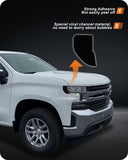 NDRUSH Headlight Tint Vinyl Tint Film Precut Overlay Wrap Cover Compatible with 2019 2020 2021 2022 Chevrolet Silverado 1500