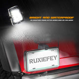 RUXIFEY LED License Plate Lights Tag Lamp Replacement Compatible with 2007 to 2018 JK Wrangler, 6500K White