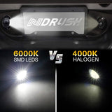 NDRUSH LED License Plate Light Tag Lamp with Socket Wiring Harness Plugs Compatible with Dodge Ram 1500 2500 3500 1994-2001 Pickup, 6500K White